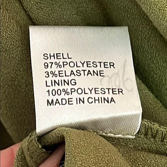 Sunny Girl Green Pleated A-Line Mini Dress size large (fits like medium) - Picture 10 of 11